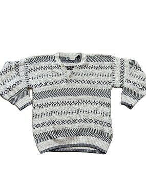 Jantzen Sport Vintage Sweater Aztec Men's L Cotton